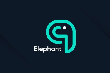 Yaratıcı özgün konsept yüksek çözünürlüklü fil tasarımı fikri