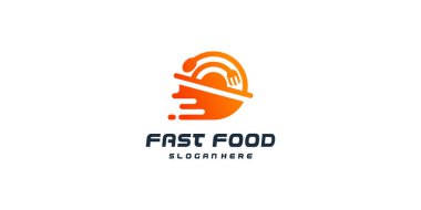 Yaratıcı element biçimi olan fast food logosu Premium Vektör Bölüm 2