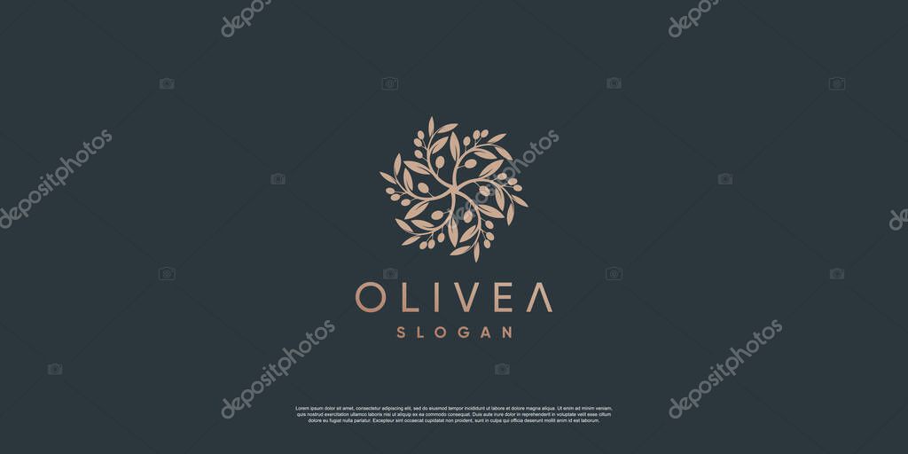 Olive logo template with creative element style Premium Vector part 2