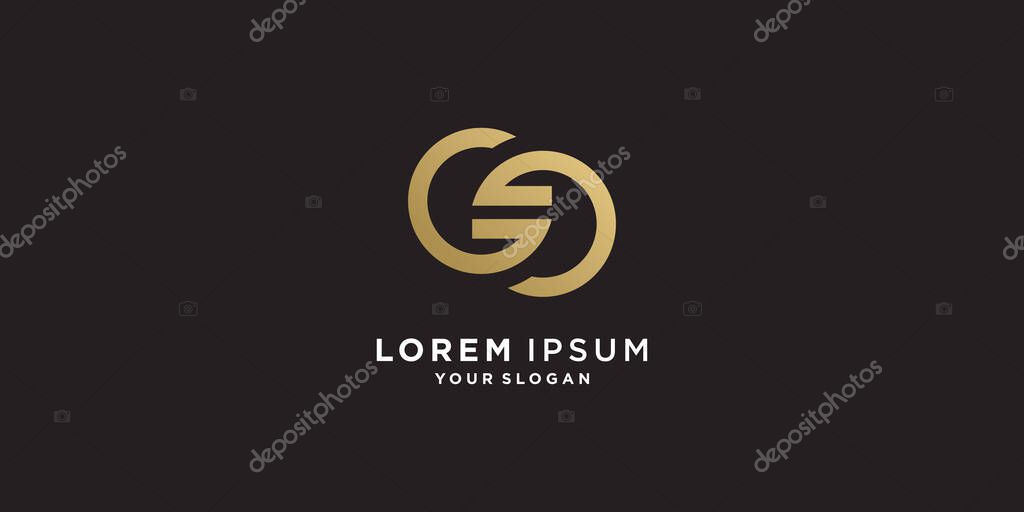 G logo with golden creative style Premium Vector part 8