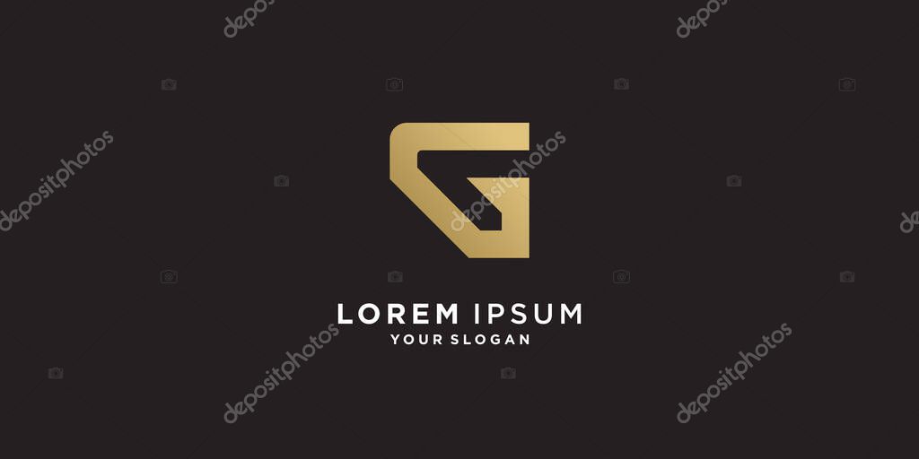 G logo with golden creative style Premium Vector part 5