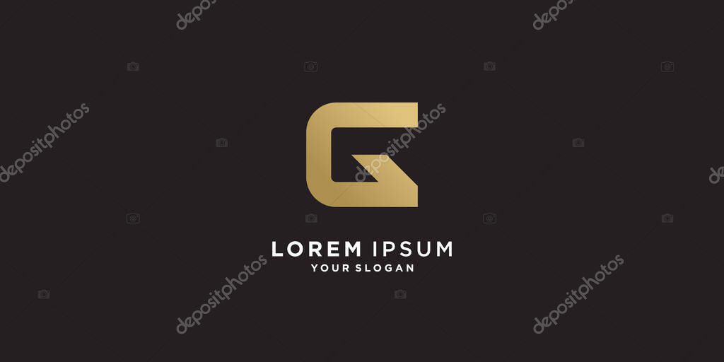 G logo with golden creative style Premium Vector part 2