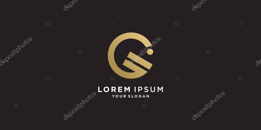 G logo with golden creative style Premium Vector part 1