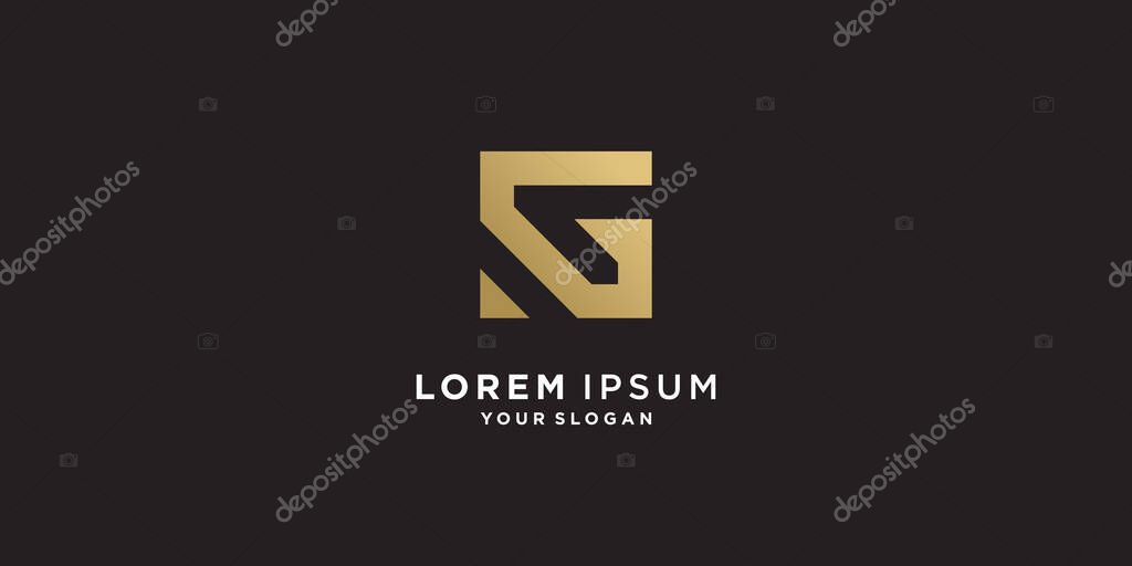 G logo with golden creative style Premium Vector part 6