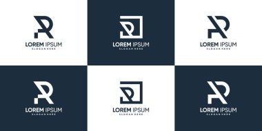 Modern konsept Premium Vektörlü R harfi logo koleksiyonu