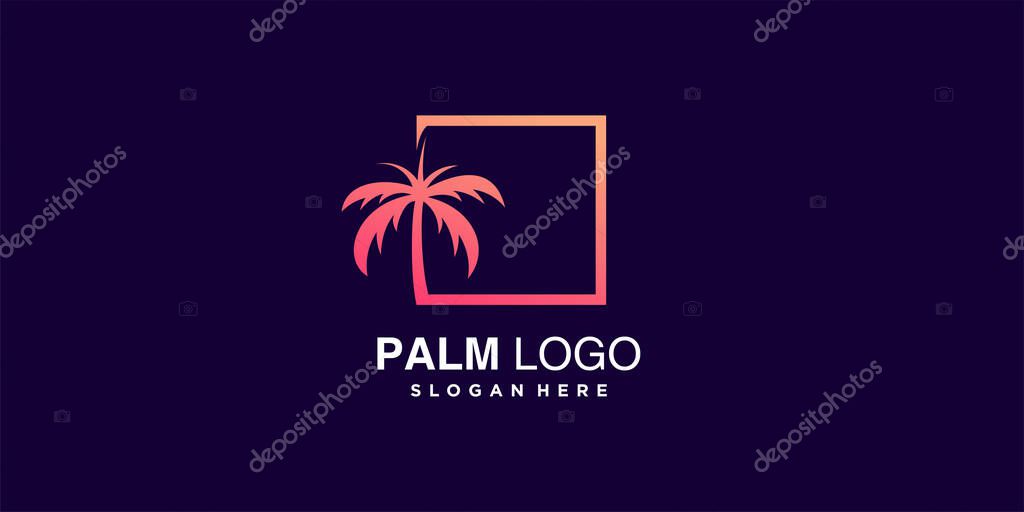Palm logo collection with creative element concept Premium Vector part 2