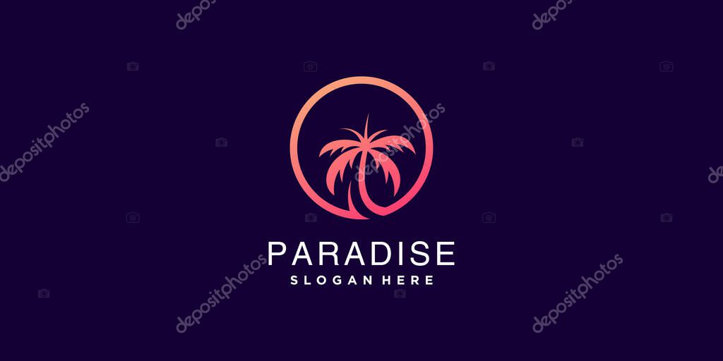 Palm logo collection with creative element concept Premium Vector part 3