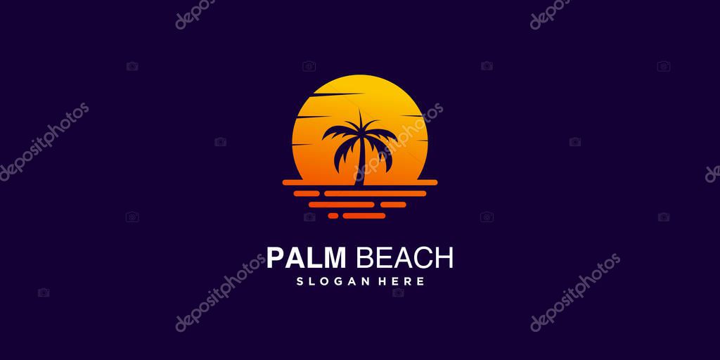 Palm logo collection with creative element concept Premium Vector part 4