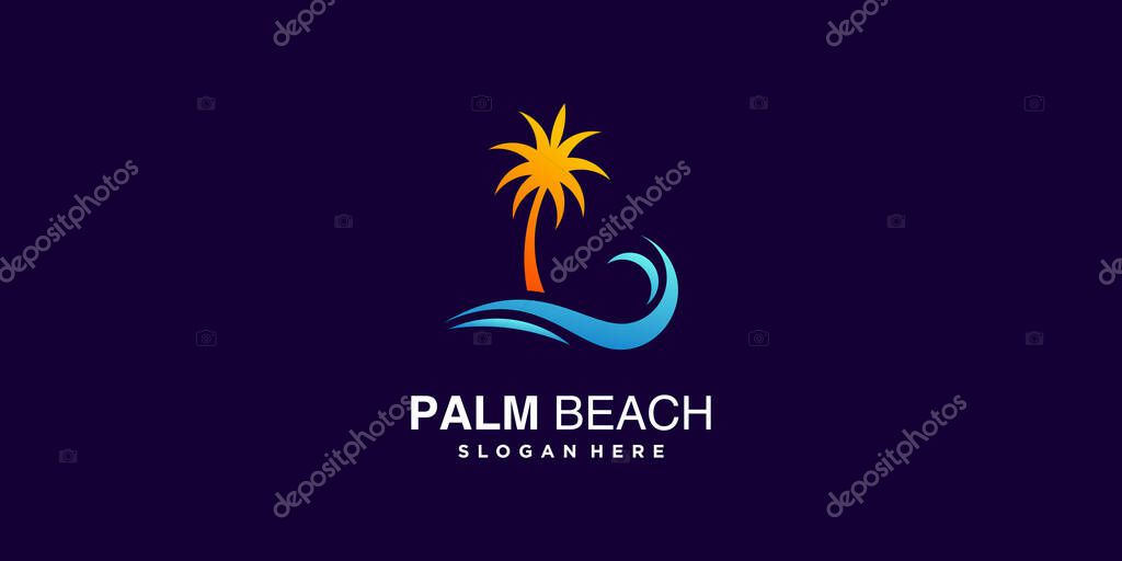 Palm logo collection with creative element concept Premium Vector part 5