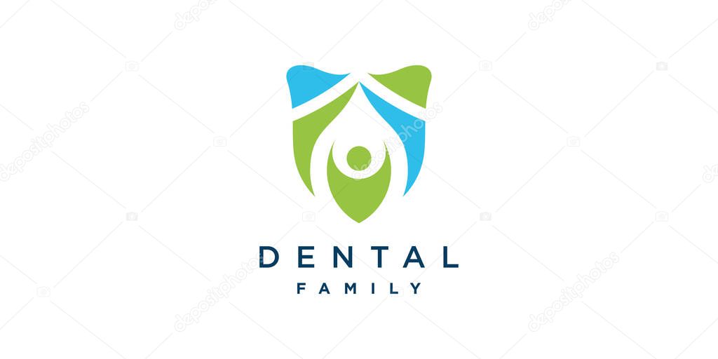 Family dental logo with human abstract style Premium Vector part 3