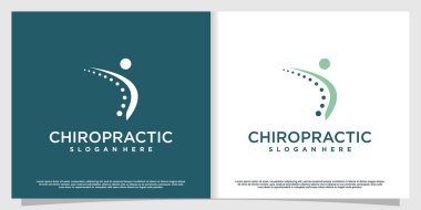 Modern stili olan kiropraktik logo Premium Vektör Bölüm 4