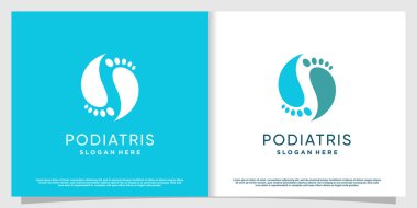 Yaratıcı eşsiz stil Premium Vektör Bölüm 2 ile ayak masajı logosu tasarımı