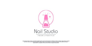 Yaratıcı konsept Premium Vektör ile iş için güzellik logosunu çivile