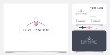 Minimalist tasarımı olan Moda logo vektörü Premium Vektörü