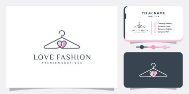 Minimalist tasarımı olan Moda logo vektörü Premium Vektörü