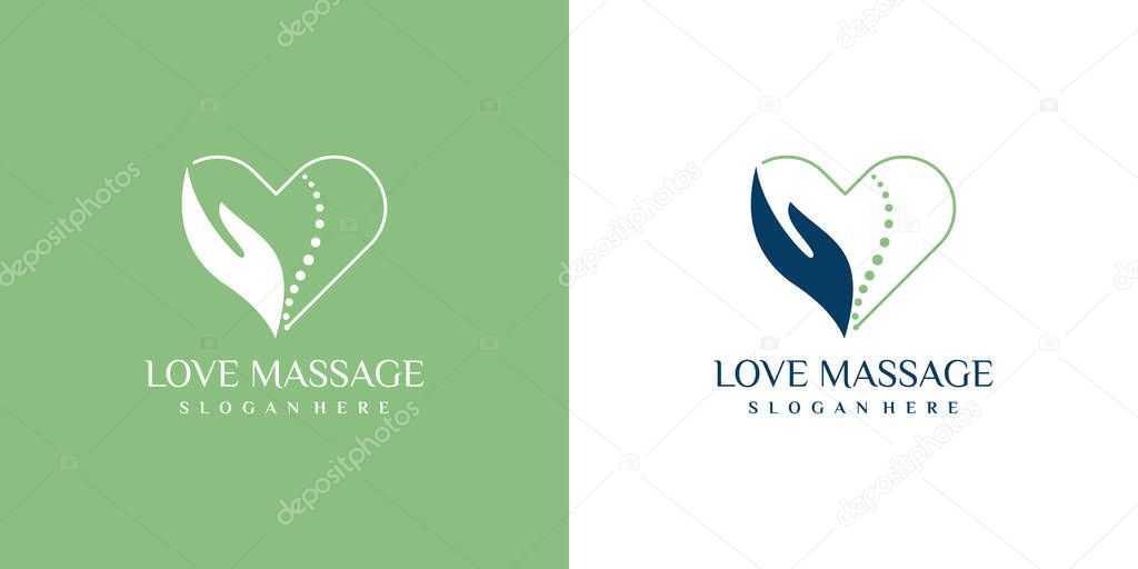 Chiroptactic logo design icon for healthcare Premium Vector