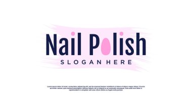 Yaratıcı eşsiz stili olan güzellik tırnağı logosu tasarımı vektörü Premium Vektörü