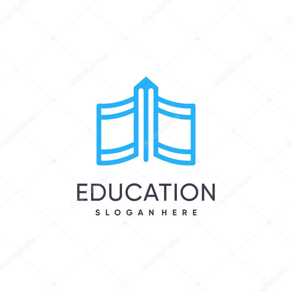 Education logo design with modern creative concept