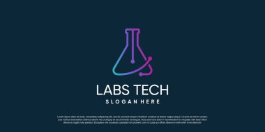 Labs logo tasarım şablonu teknoloji tarzıyla