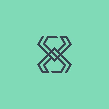 Modern yaratıcı konsepte sahip elmas sonsuz logo tasarımı