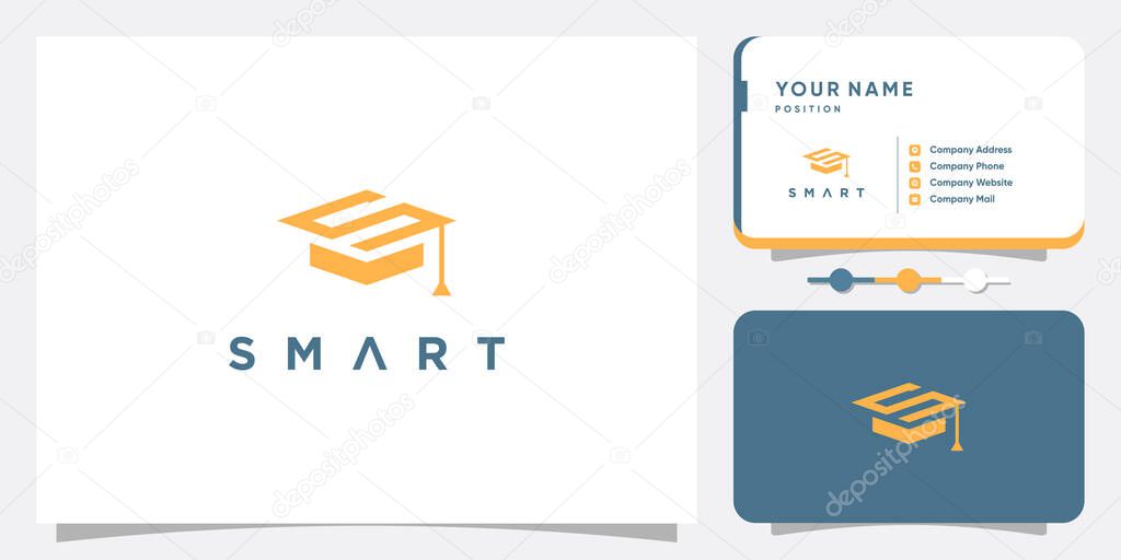 Smart study logo design with unique letter S concept