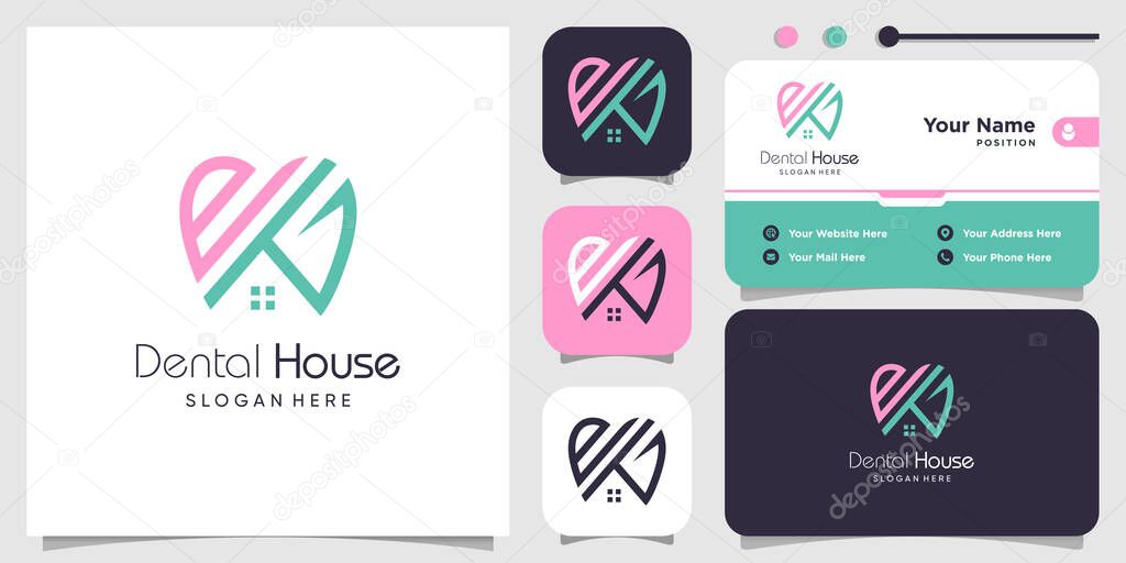 Dental logo design with modern fresh concept idea