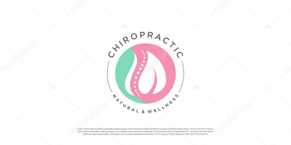 Chiropractic logo design with creative style idea