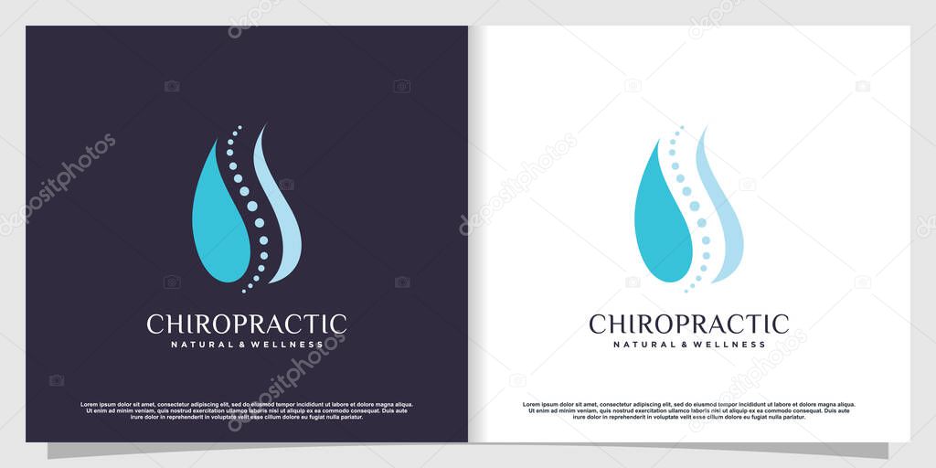 Chiropractic logo design with creative style idea