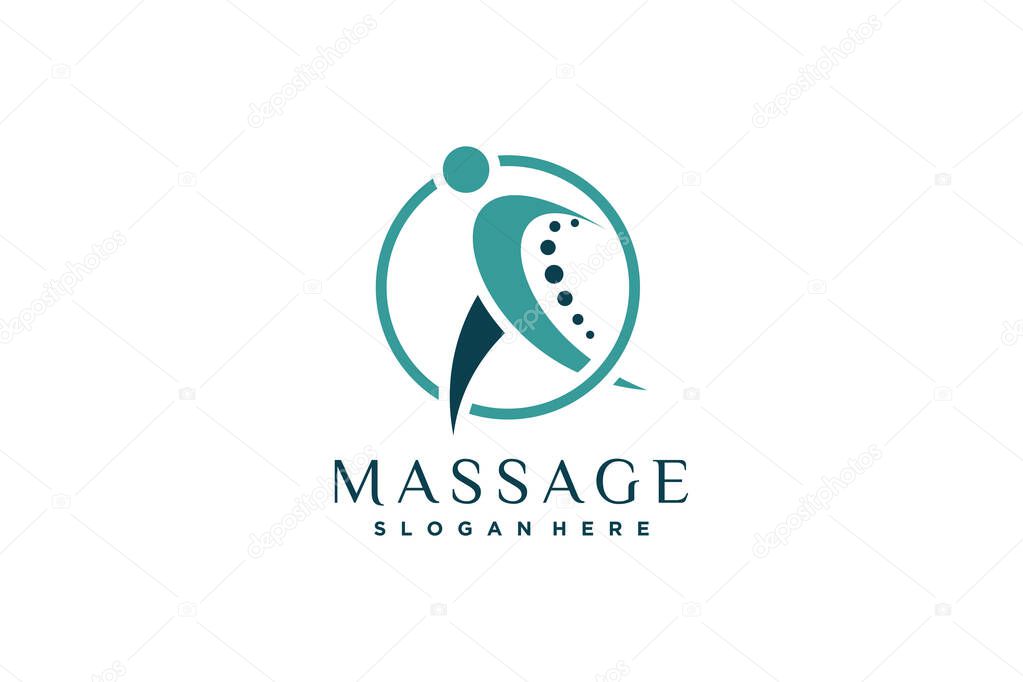 Chiropractic logo vector with creative design concept