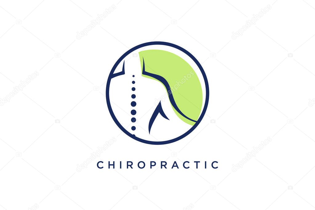 Chiropractic logo design vector with creative unique style