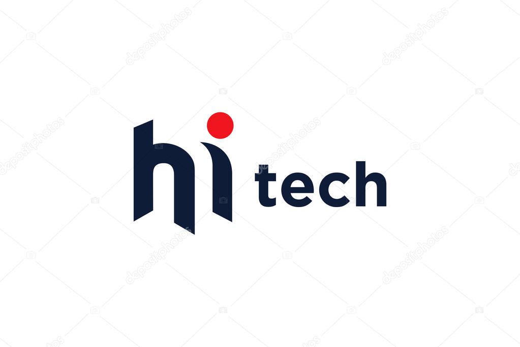 Technology logo design with modern unique concept