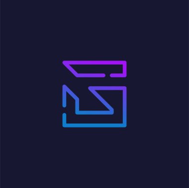 G harfi logo tasarım vektörü ve teknoloji biçimi