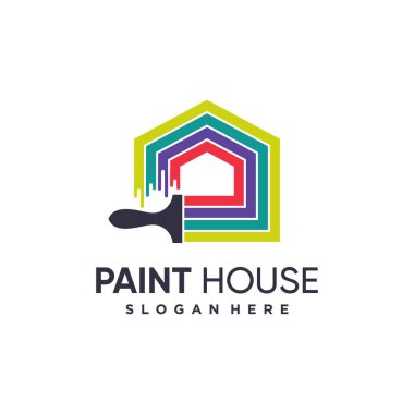Modern stile sahip boyama evi logo tasarımı element vektörü