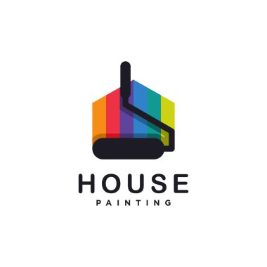 Modern stile sahip boyama evi logo tasarımı element vektörü
