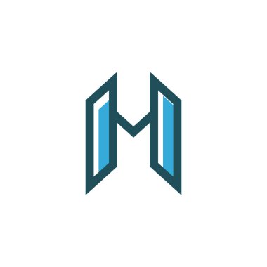 M harfi logo tasarım element vektörü yaratıcı modern stile sahip