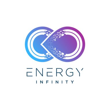 Yaratıcı sonsuzluk fikrine sahip enerji logosu tasarımı ögesi