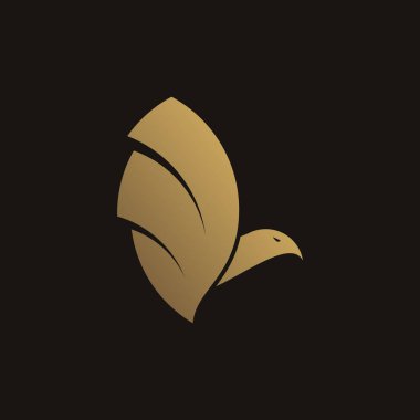 Yaratıcı eşsiz element fikri ve simgesi olan kartal tasarımı