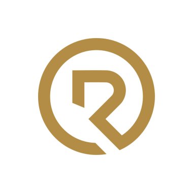 R harfi tasarım element vektör fikri modern konsept ile