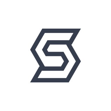 S harfi tasarım element vektör fikri modern kavram ile