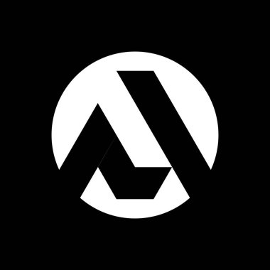 Yaratıcı konsepte sahip A harfi tasarım elemanı vektörü fikri