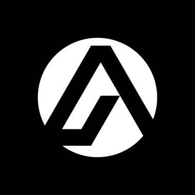 Yaratıcı konsepte sahip A harfi tasarım elemanı vektörü fikri