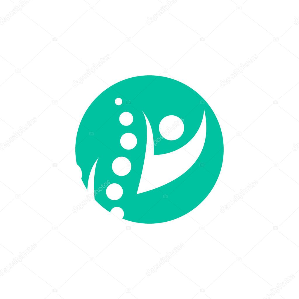 Chiropractic logo design icon element with modern creative concept