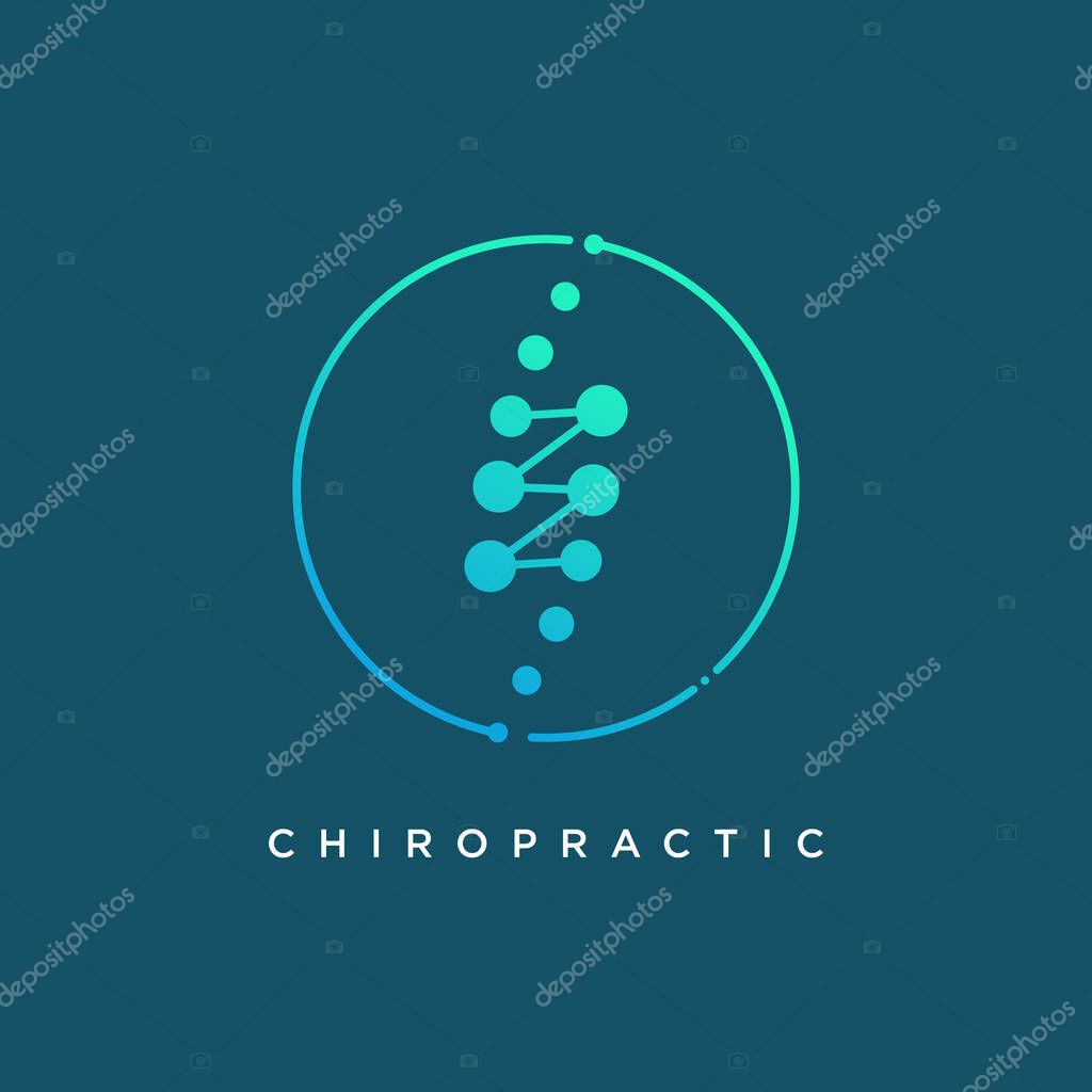 Chiropractic logo design vector element with modern style