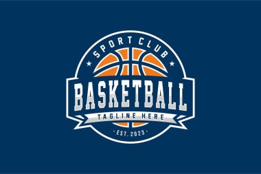 Basketbol kulübü logosu. Basketbol kulübü amblemi, tasarım şablonu
