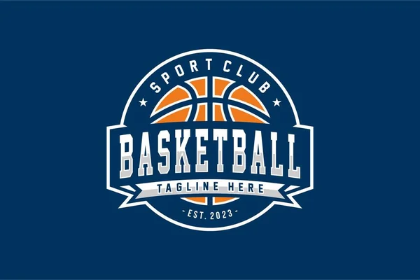 Das Logo Des Basketballclubs Emblem Des Basketballclubs Design Vorlage — Stockvektor