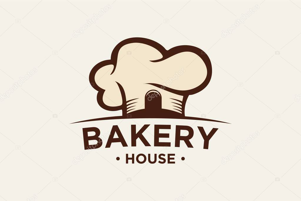 Bakery products premium quality label, Bakery shop bread logo design