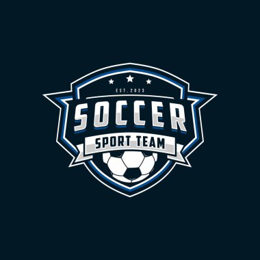 Futbol Logosu ya da futbol kulübü rozeti. Futbol logosu vektör tasarımı