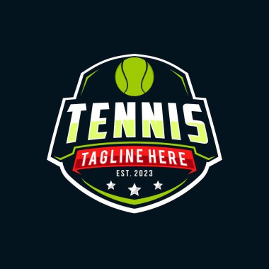 Tennis logo icon design, sports badge template. Vector illustration