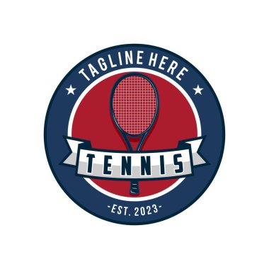 Tennis logo icon design, sports badge template. Vector illustration