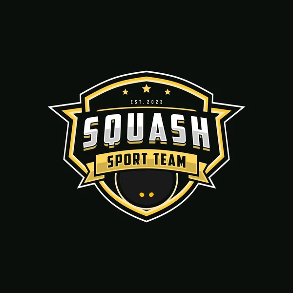 Logo Squash Badge Estilo Moderno Ilustración Vectorial — Vector de stock